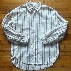 Rails Striped Button Up Shirt Balloon Sleeves XS